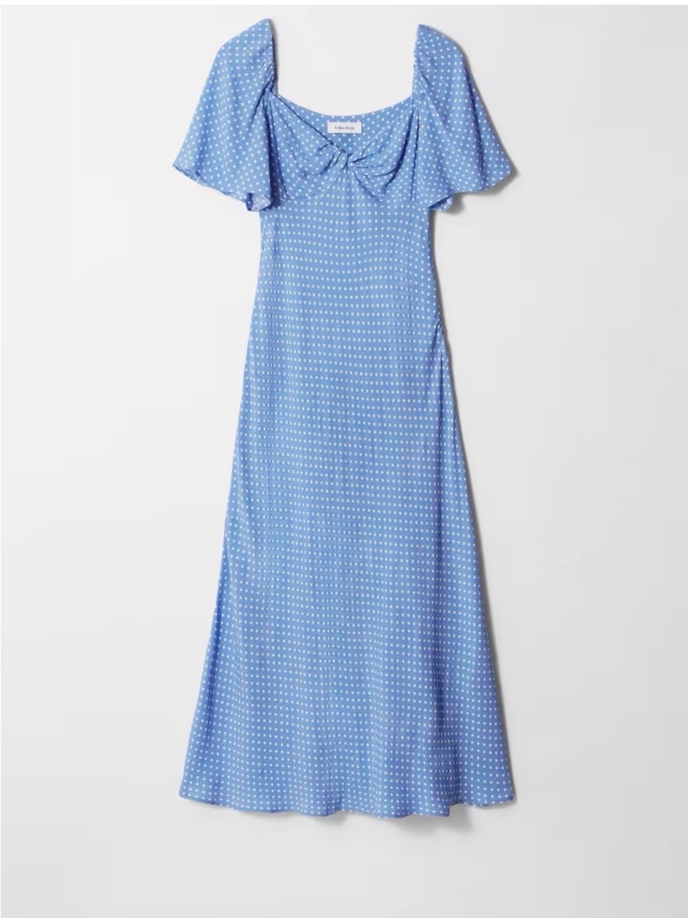 & Other Stories Sky Blue Polka Dot Midi Dress